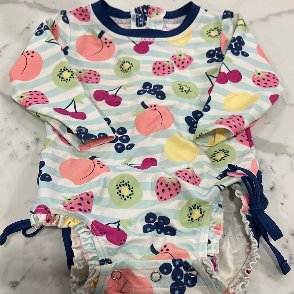Ruffle butts fruit swim suit 6-12month